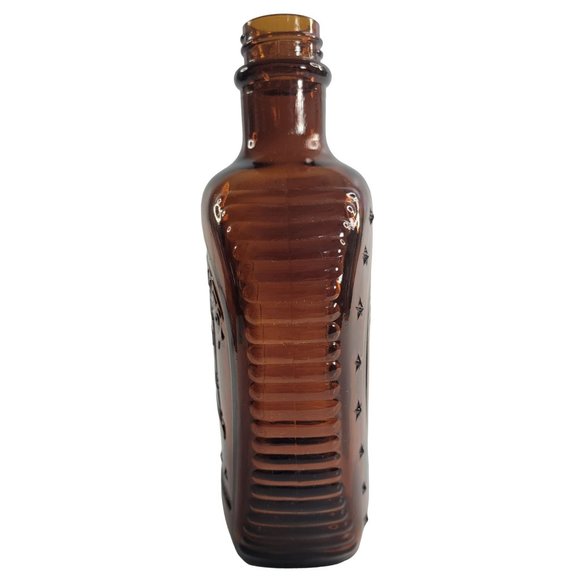 Log Cabin Glass Syrup Bottle Bicentennial Flask 1976 Liberty Bell - Picture 4 of 9